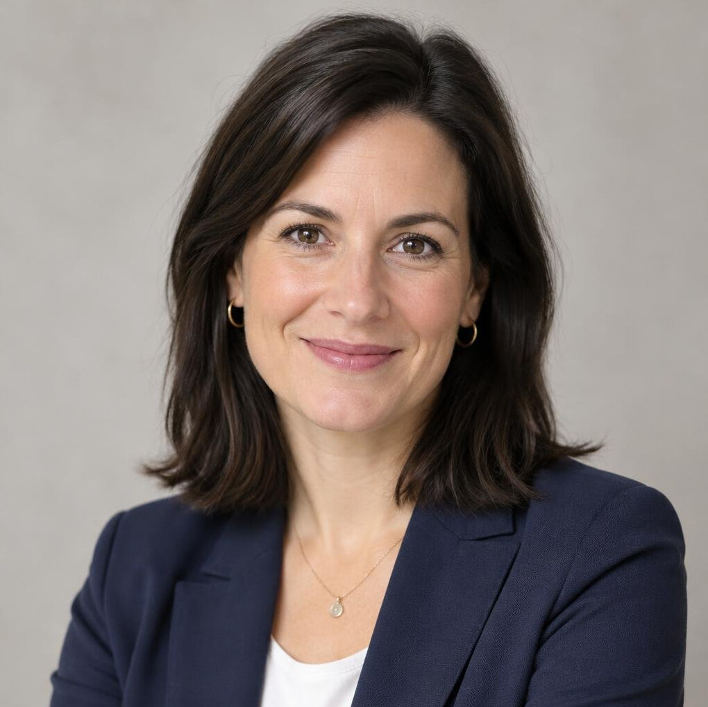 Portrait of a smiling professional woman with dark hair